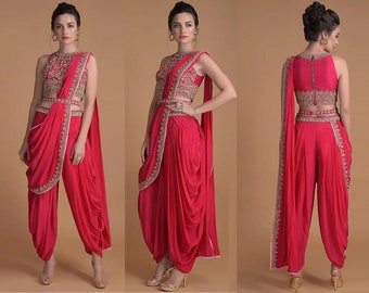 dhoti saree design