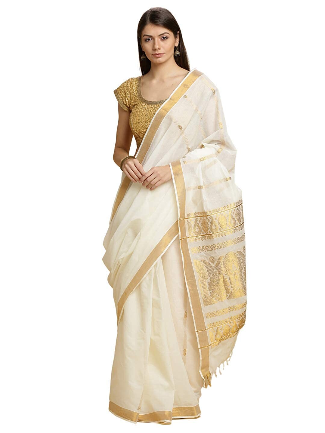kasavu wedding saree