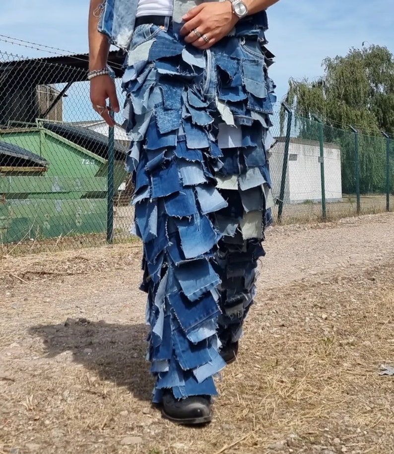 Handmade Fabric Denim W34 L32 by Firatcakir 1of1 Unisex - Etsy