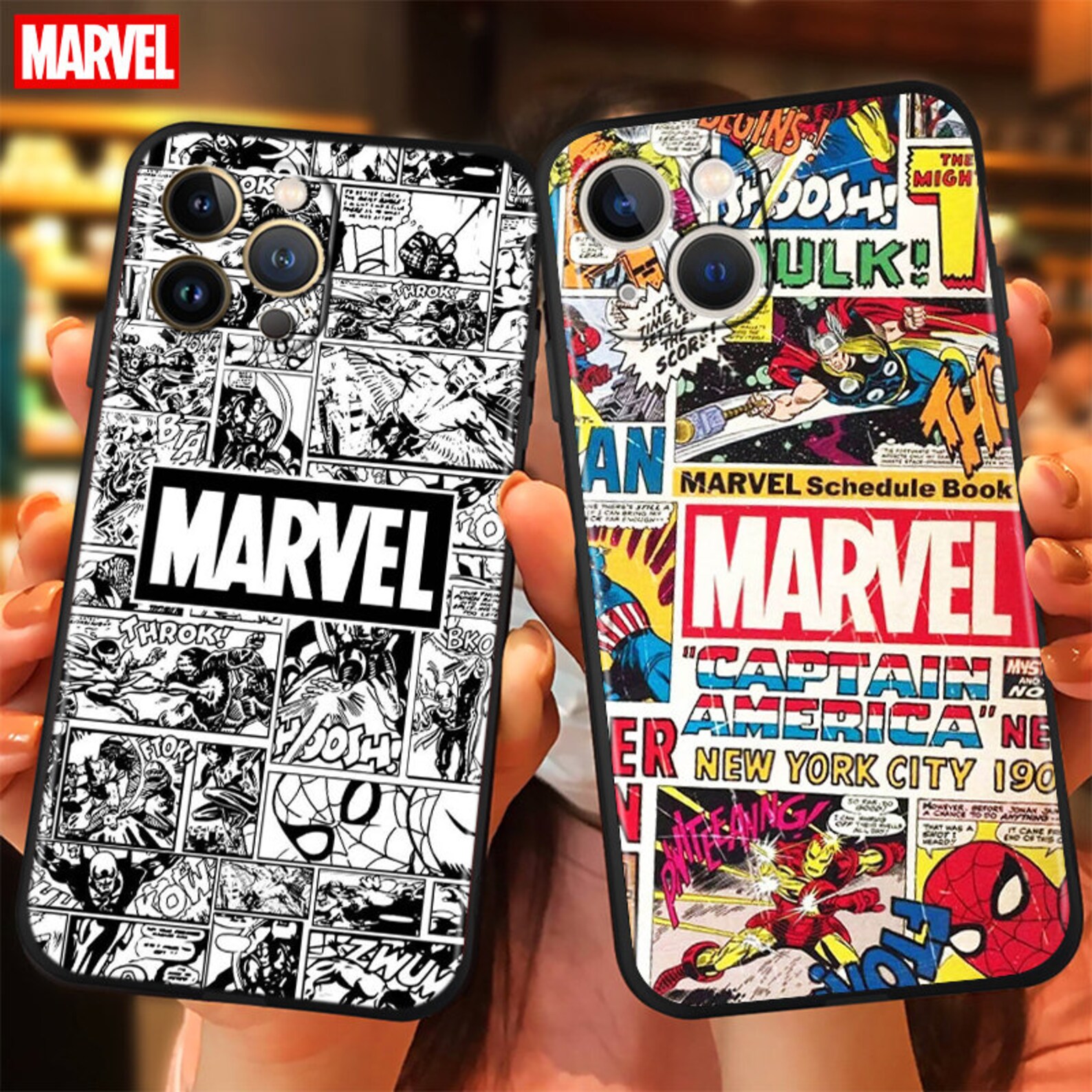 Marvel &amp; Avengers Comics Logo for Apple Iphone Silicone Case - Etsy