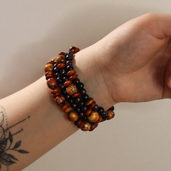 Handcrafted Wooden Bead GS Bracelet 11
