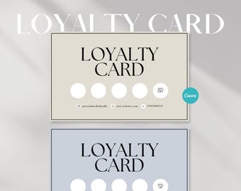 Minimal Loyalty Card Template  I  Canva Template