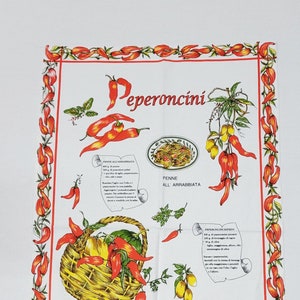 Peperoncini – Peppers – Italian Cotton Tea Towel – Made in Italy