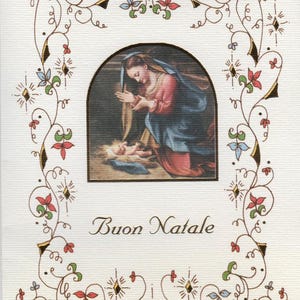 Madonna and Child - Buon Natale Italian Christmas Greeting Card