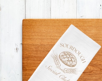 Toalla de té pan de masa madre toalla de cocina para hornear regalo para panadero saco de harina toalla de té divertido toalla de cocina regalo de bienvenida