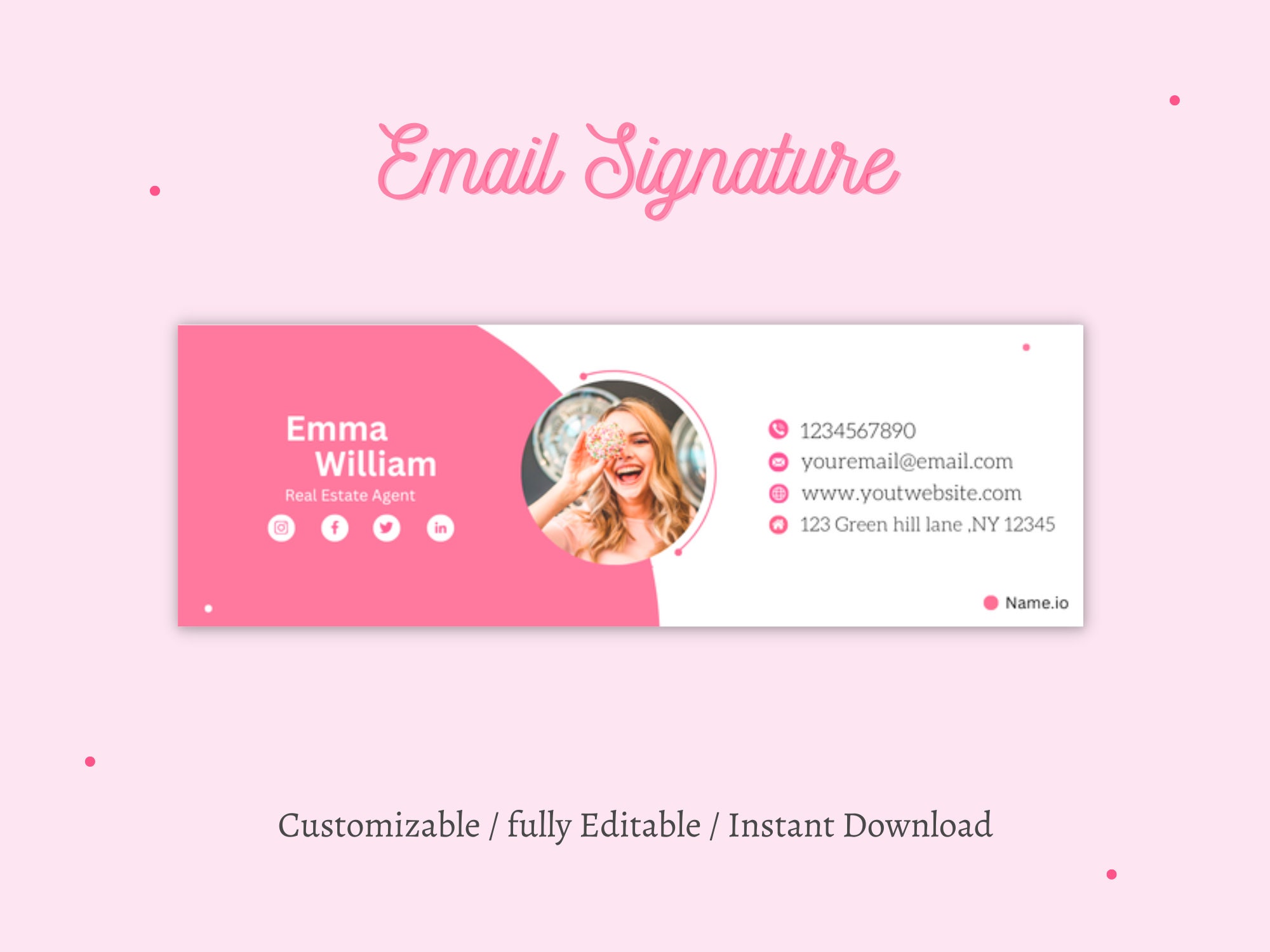 7 Email Signature Template , Email Signature for Gmail, Email Signature