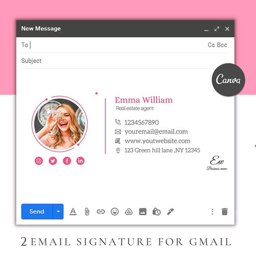 Email Signature Template Teacher Signature Logo Gmail Etsy