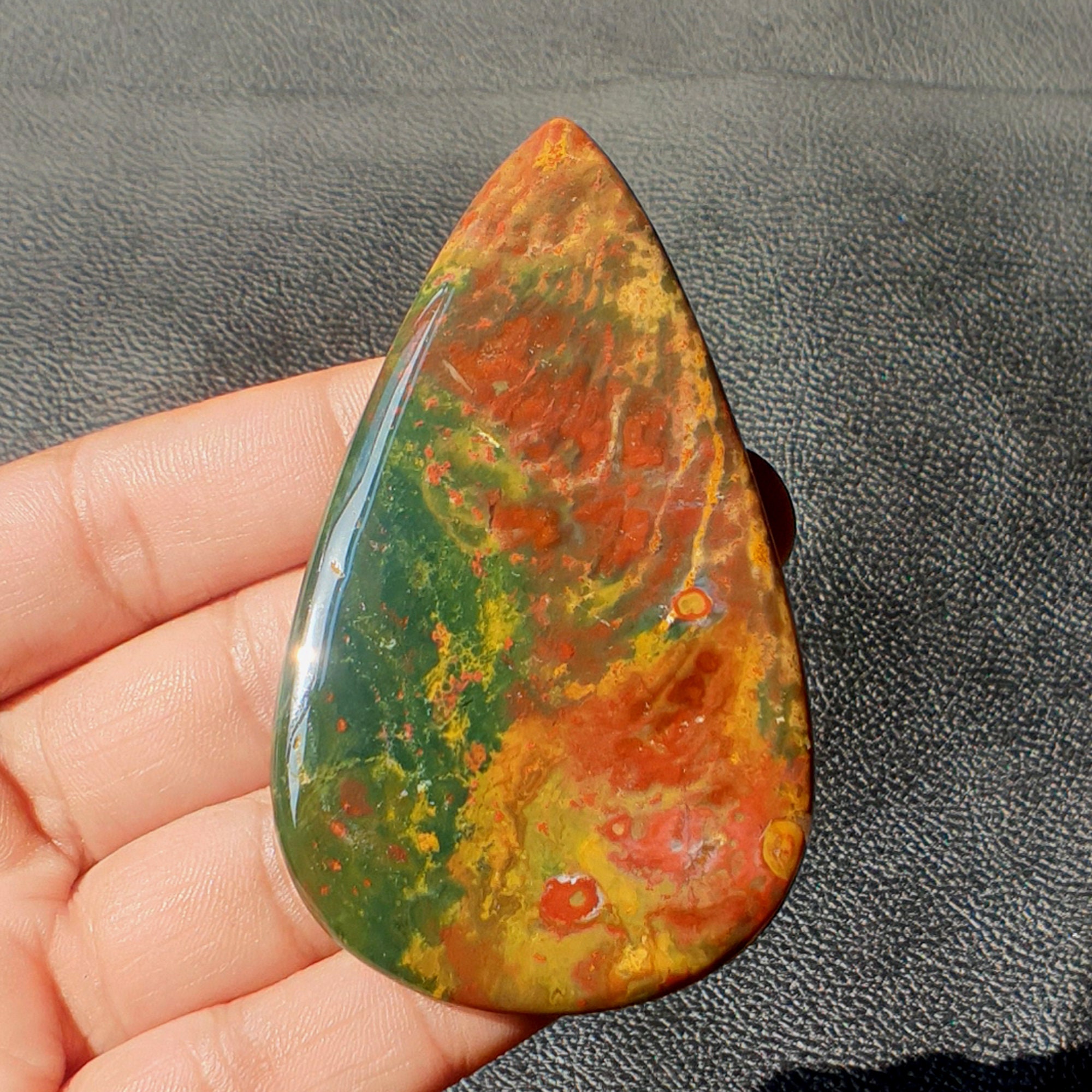 Hochwertiger Blutstein Cabochon natürlicher Heliotrop Stein | Etsy