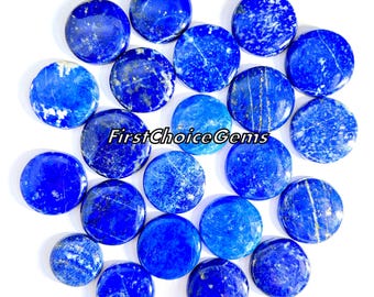 Lapis Lazuli Cabochon Lot: Flachboden Runde Edelsteine (20-30 mm)