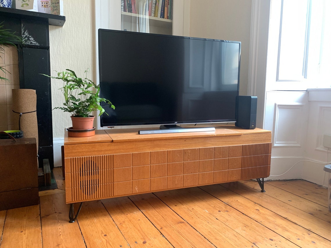 Vintage Upcycled TV Stand Etsy