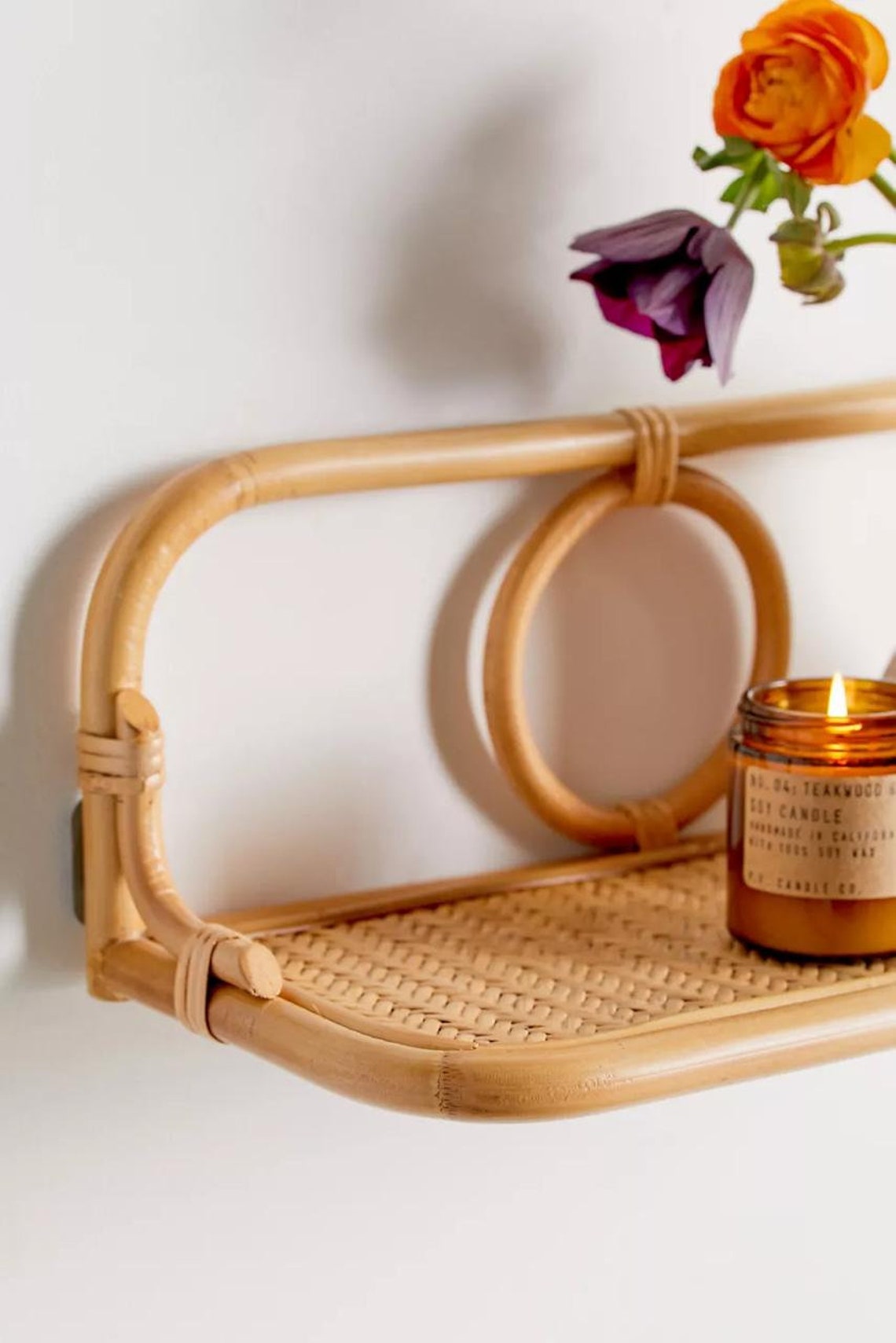 SALE Rosie Rattan Wandregal Etsy