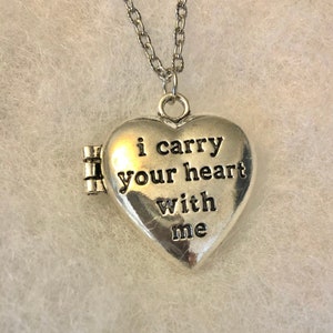 I Carry Your Heart with Me Locket Necklace