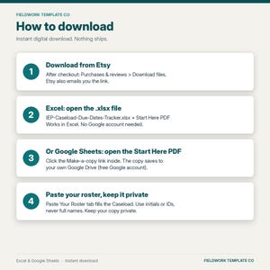 IEP Caseload Tracker Google Sheets, IEP Due Dates & Re-Evaluation Countdown, Service Minutes, Accommodations, Special Education Case Manager image 13