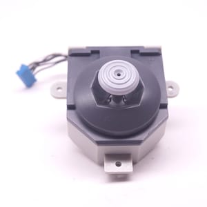 May include: A gray joystick component with a light gray top and a blue connector. The component has a hexagonal base and a circular top with concentric rings. Wires extend from the side.