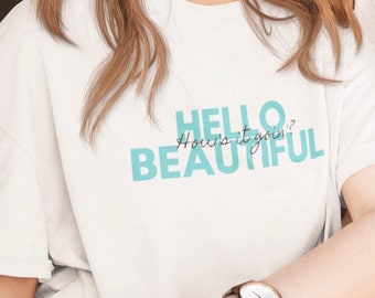 Hello Beautiful (Unisex) - Concert Tee, Vintage Jonas Fan Gift, Concert Merch