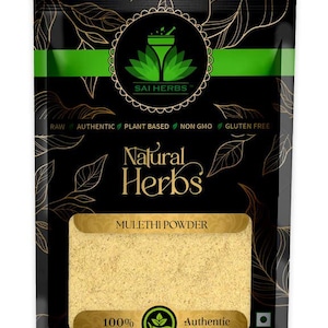 SAI HERBS Mulethi Powder - Mulathi Powder - Licorice Powder - Glycyrrhiza Powder - Yashtimadhu Powder - Jeshthamadha Powder