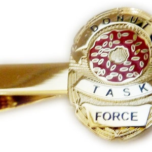 Donut Task Force Gag Drôle Costume Travail Mariage Cravate Bar Clip