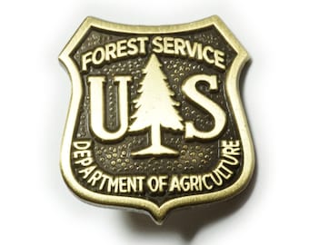 Forest Ranger Enamel Pin – US Forestry Dept Style Mini Badge | National Parks Gift, Backpack/Hat Accessory (3/4")