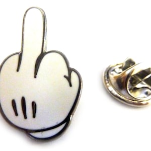 Mickey Mouse Middle Finger Glove Fantasy Lapel Pin