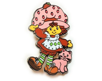 Strawberry Shortcake 80's Cartoon Toy Hat Jacket Tie Tack Lapel Pin