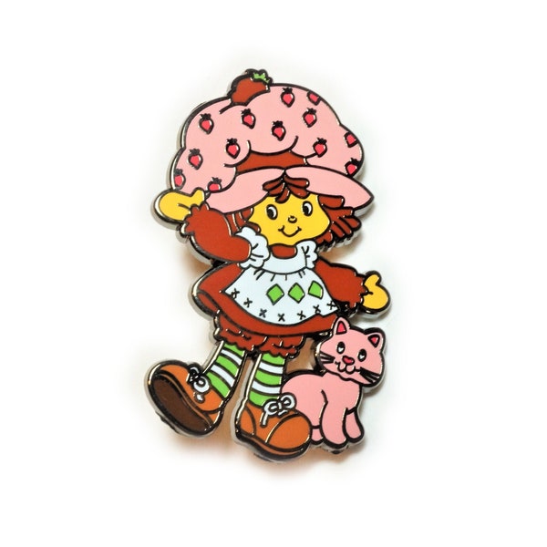 Strawberry Shortcake 80's Cartoon Toy Hat Jacket Tie Tack Lapel Pin