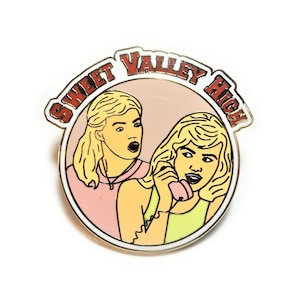 Sweet Valley High Enamel Pin – 80s 90s Enamel Lapel Pin – Retro Pop Culture Gift – Book Lover Pin – Collector’s Accessory