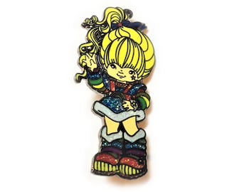 Regenbogen Brite helle 80er Jahre Cartoon Spielzeug Hut Jacke Krawatte Tack Revers Pin