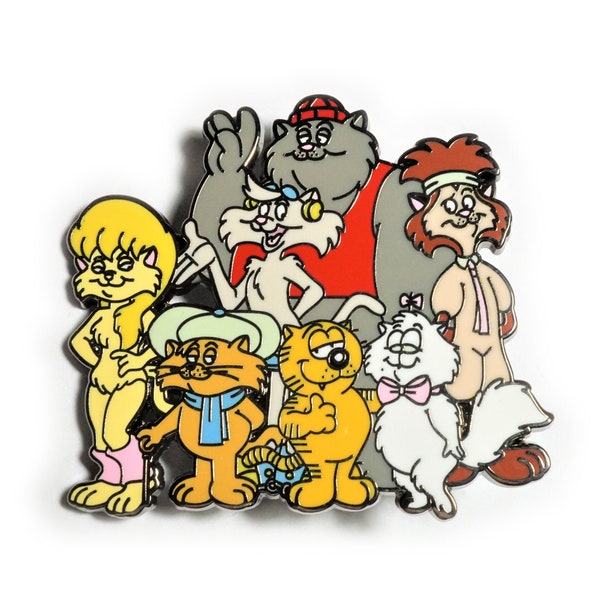 Heathcliff Gang Jumbo Cartoon 80s Lapel Pin