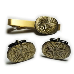 Butthole Anus Sphincter A-Hole Gag Funny Insult Tie Bar Clip & Cufflinks Cuff Links Set