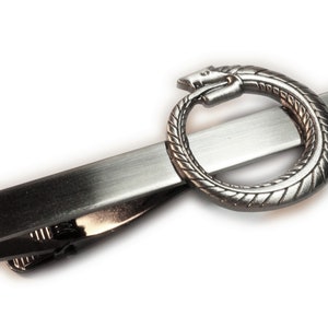 Ouroboros Snake Eating Own Tail Renewal Tie Bar Clip