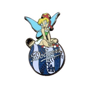 Los Angeles Dodgers Mashup Tinker Bell Ball Ornament Enamel Lapel Pin