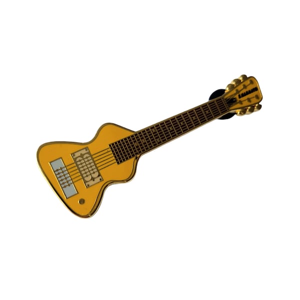 Back to the Future Marty McFly Yellow Chiquita Guitar Enamel Lapel Pin