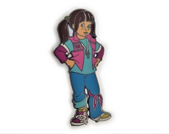 Punky Brewster Punky Power Cartoon 80s Lapel Pin