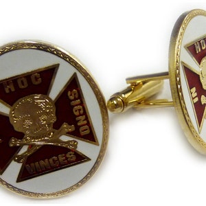 Templar Knights Skull Cross Freemason Masonic Cufflinks Cuff Links