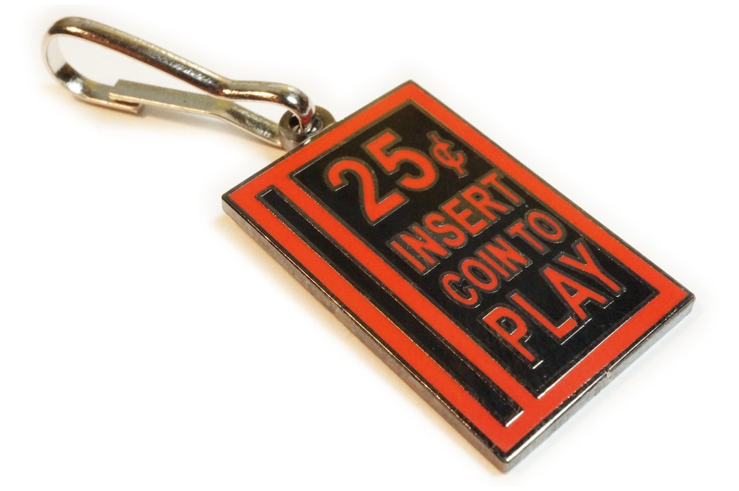 Quarter Slot 25 Cent Insert to Play Arcade Backpack Jacket Purse Bag ...
