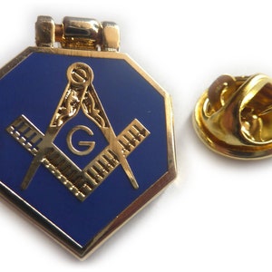 Hinge Flip Working Tools Freemason Masonic Hat Jacket Tie Tack Lapel Pin