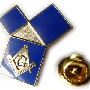 Euclid Geometry Pin – Pythagorean Theorem Masonic Lapel Pin – Blue Lodge Freemason Gift – Square Compass Symbol – Enamel Apron Pin