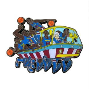 Harlem Globe Trotters Globetrotters Animated Series Fantasy Cartoon 70s Lapel Pin