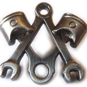 Piston Wrench Mechanic Square Compass AS Freemason Masonic Hat Jacket Tie Tack Lapel Pin