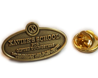 X-Men XMEN Xavier's School for Gifted Youngsters Plaque Sign Tie Tack Lapel Pin