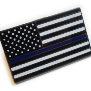 Thin Blue Line Police Officer Lapel Pin – Fallen Hero USA Flag Enamel Lapel Pin Tie Tack
