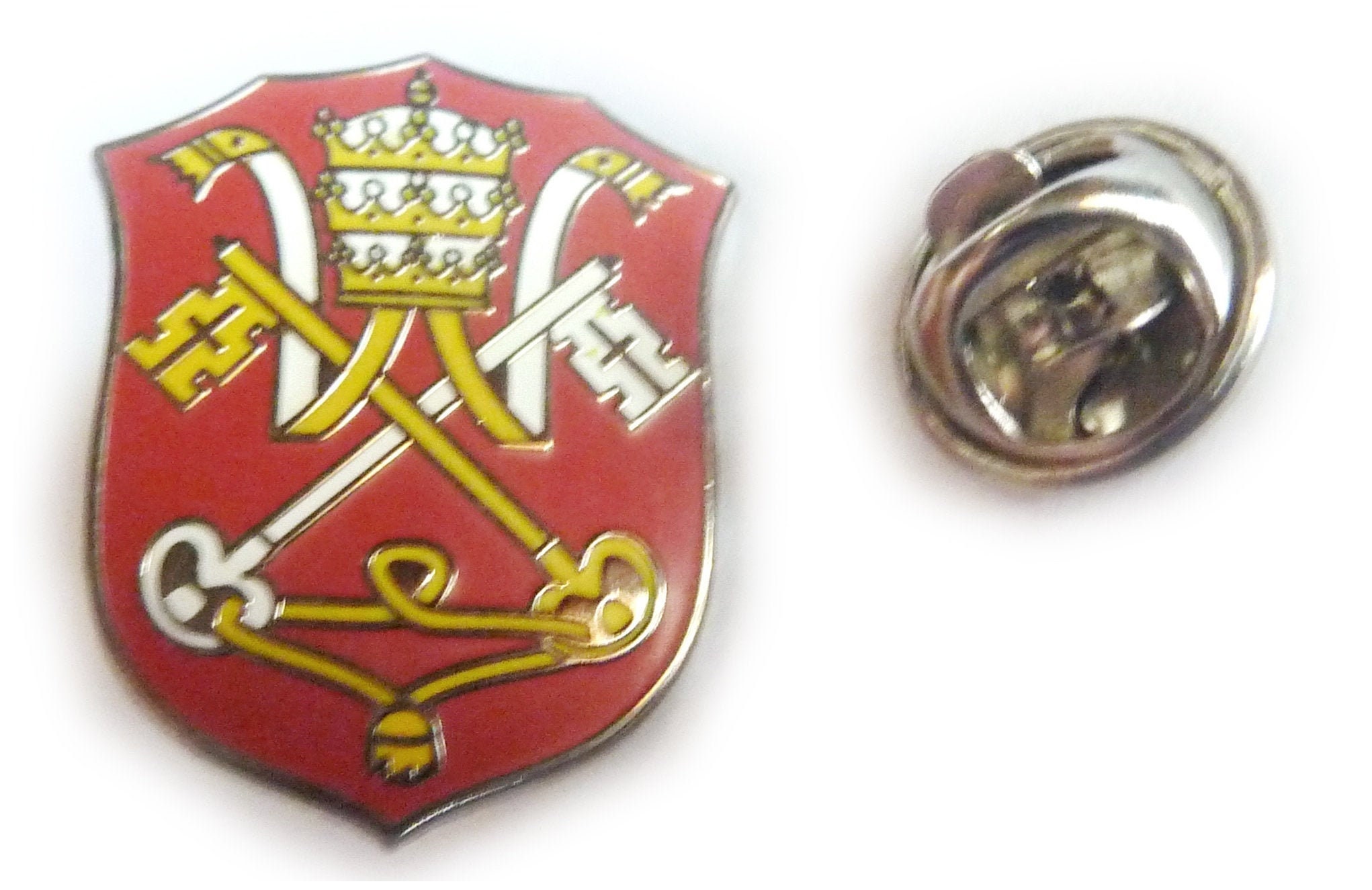 Select Gifts Vatican badge Pin's personnalisé gravé fort : : Auto  et Moto