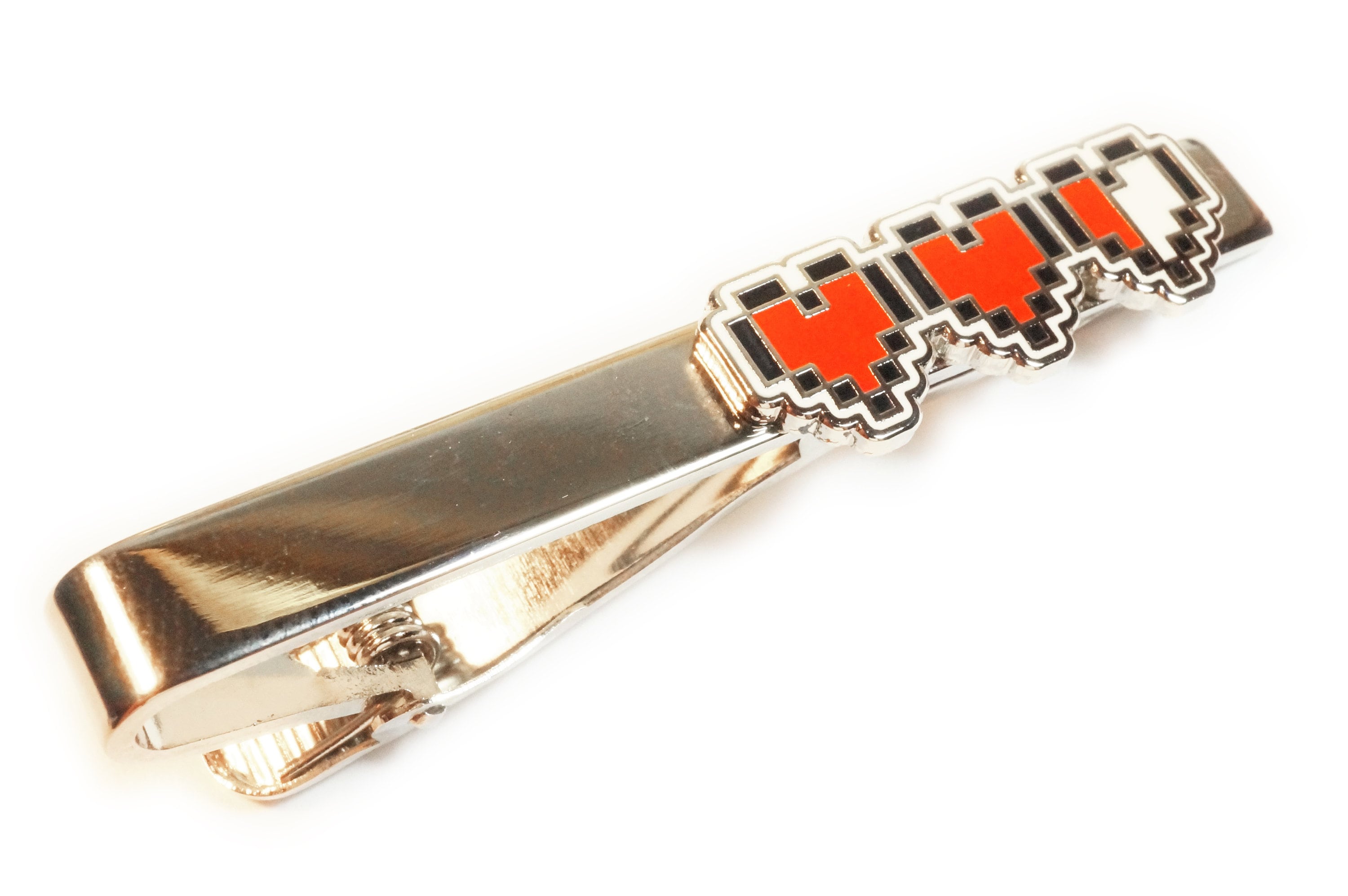 Zelda Heart Canisters Tie Bar Clip – Cosplay Wedding Nerd Geek Video Game Gamer Accessory