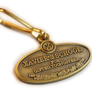 Xmen Zipper Pull Clip – School for Youngsters  – Comic Inspired Jewelry, X-men Gift, Comic Bag Purse Accessory