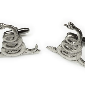 Don&#39;t Tread on Me Snake Gadsden Gasdsen Flag Cufflinks Cuff Links Pair