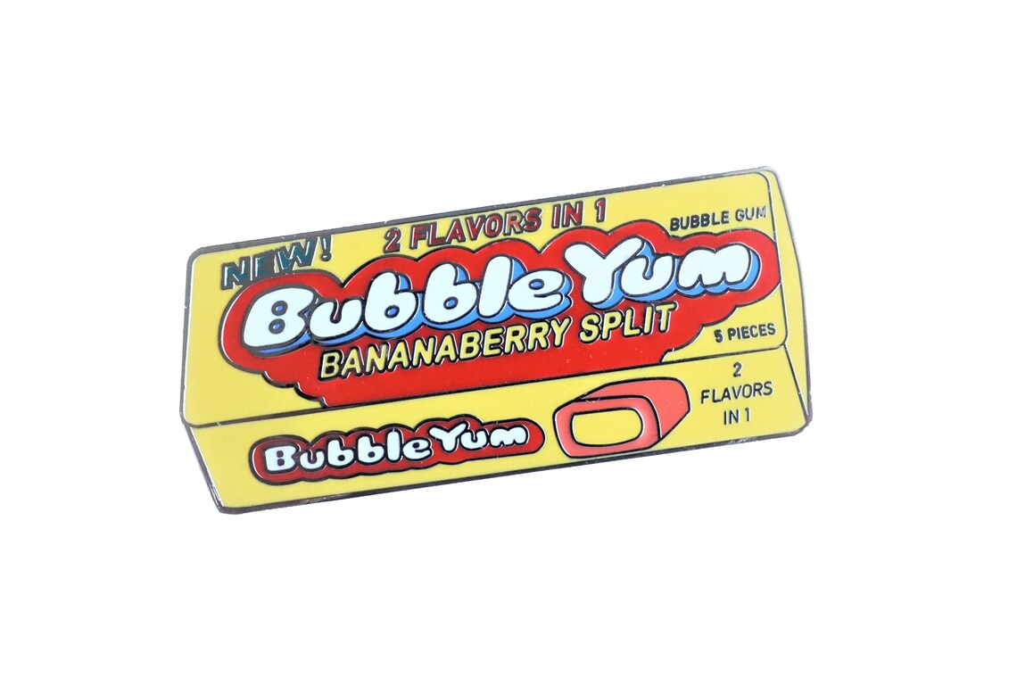 Bubble Yum Gum Banana Berry Split jaren '80 Revers Pin Etsy België