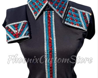 Jeweled Showmanship Shirt: Black Western Show Jacket