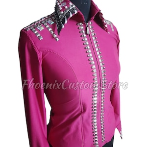 Pink Western Show Shirt: Rodeo Queen Horsemanship Top