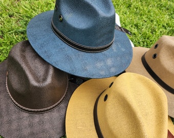Panama Hat, Yute Sombrero, Sombrero Artesanal, Mexican Hat, Fedora, Straw Hat, Summer Hat, Beach Hat, Sun Hat, Sombrero de Playa