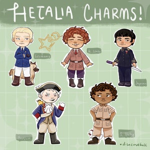 Hetalia 2” Acrylic Keychains / Double-Sided Epoxy Charm / Hetalia